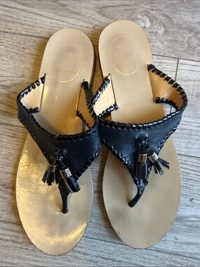 Jack Rogers Alana Sandal black tassel